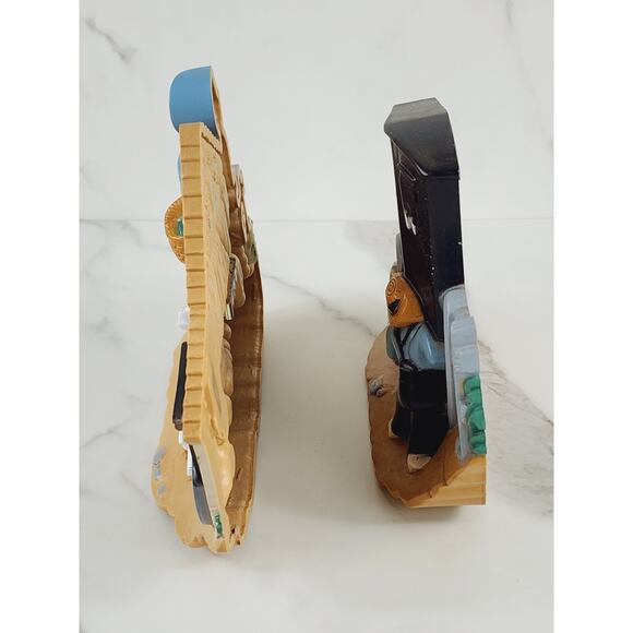 Burwood Amish Wall Deco Plaque 9" Buggy Farm Lady Geese 1995 Country Farm x2 - Picture 7 of 16